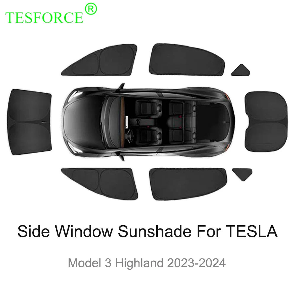 Dla Tesla Model 3 Highland 2023-2024 Osłona przeciwsłoneczna zapewniająca prywatność Szyberdach boczny Osłona przeciwsłoneczna do odpoczynku kempingowego