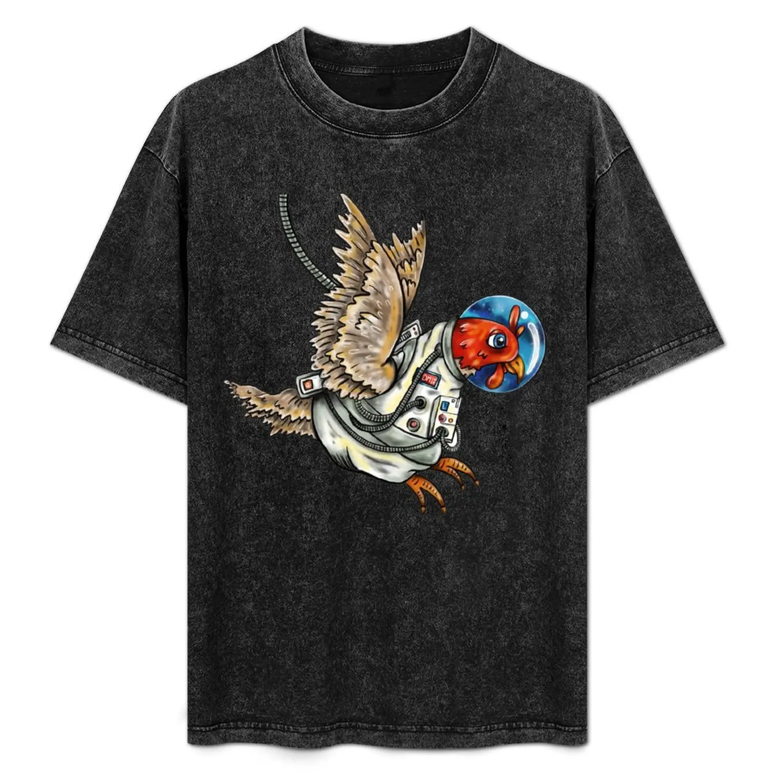 

Space Chicken no background T-Shirt Casual Loose Daily Wear T-Shirt