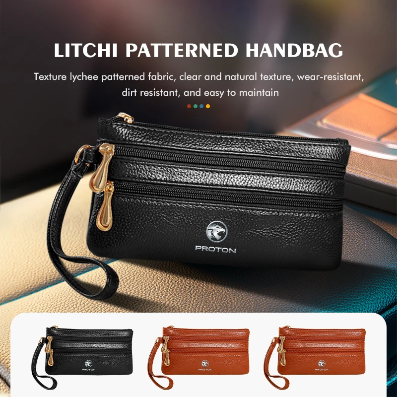 Для Proton Lady Сумка-клатч Деловая мода Кожаный кошелек на молнии Сумка Gen X70 Inspira erkek Persona X50 Iriz Exora