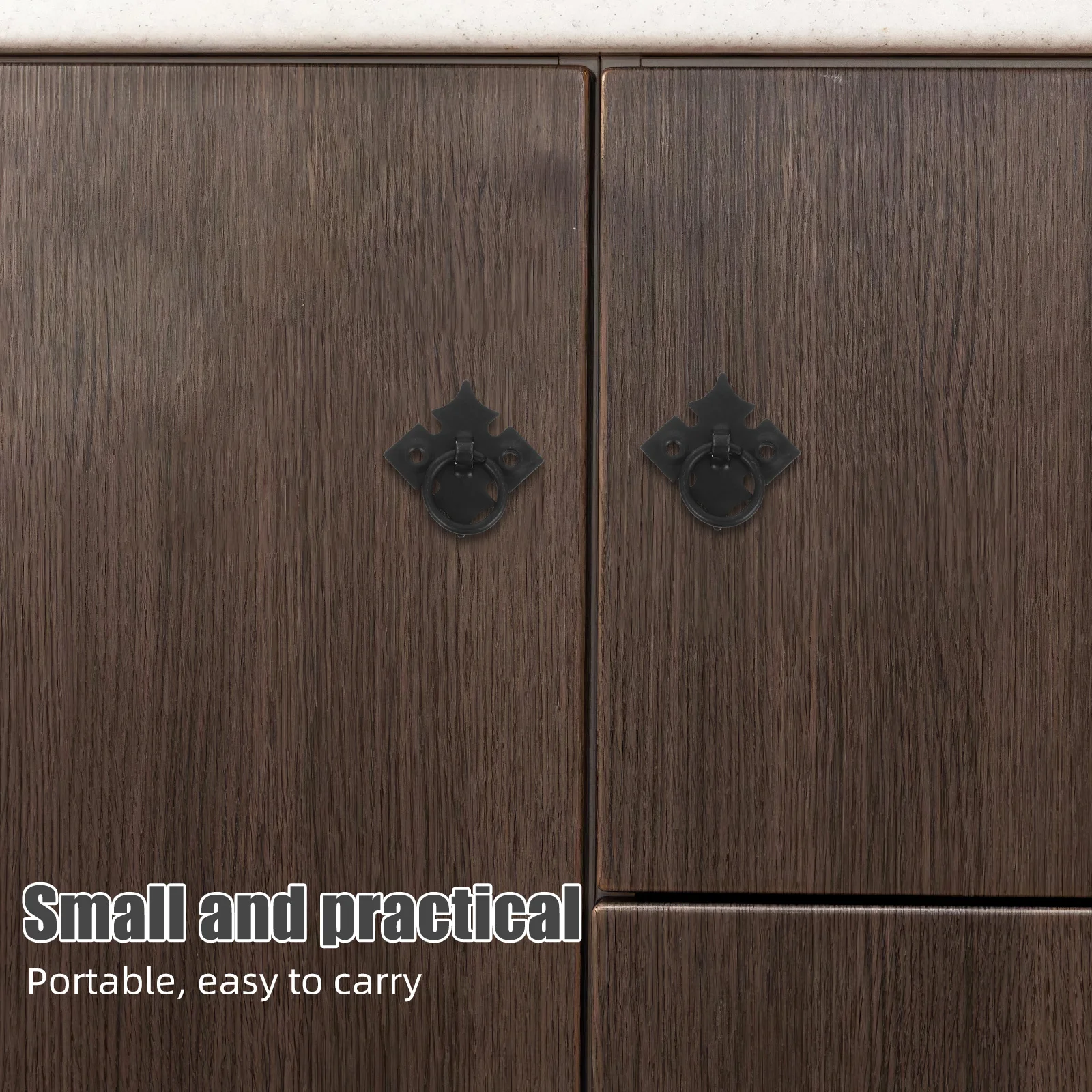 6 قطعة درج عتيق يسحب مقابض خزانة معدنية سوداء أجهزة ديكور على الطراز الصيني القديم للأثاث والمطبخ