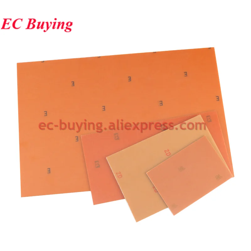 1Pc-2Pc PF‌ Bakelite Single Sided PCB 20*30CM 15*20 12*18 10*20 10*15 7*10 5*10 Epoxy Copper Clad Plate Laminate Laminating DIY