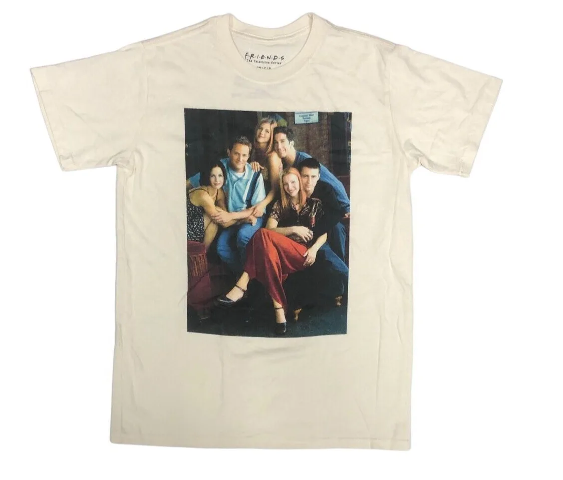 F.R.I.E.N.D.S Cast The T.V Series Men's Short eeve T-Shirt Ivory Small