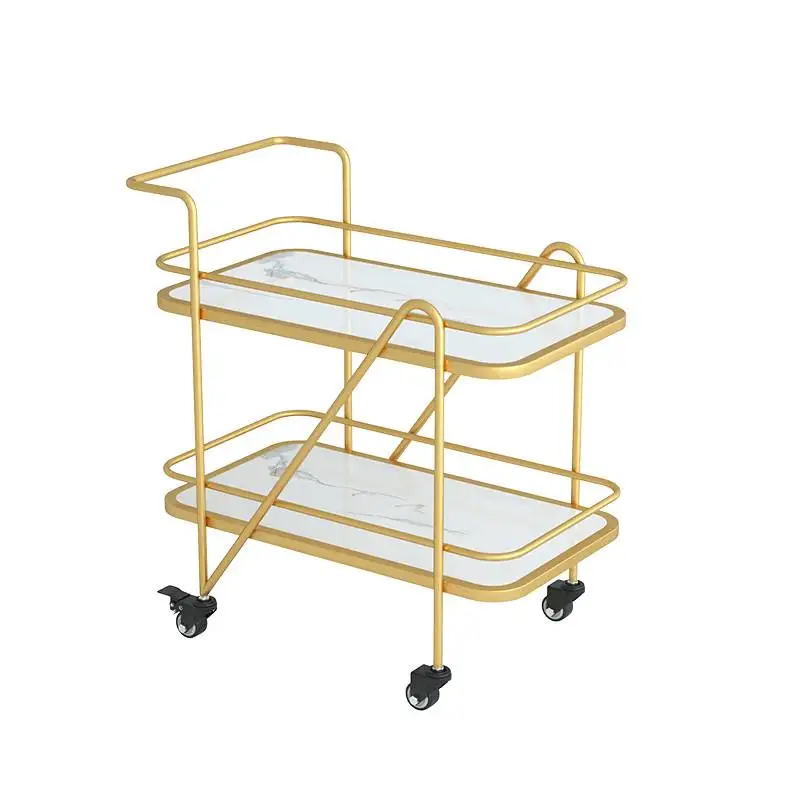 Manicure Auxiliary Salon Trolley Barber Medical iron Salon Trolley with Wheels Tattoo Kosmetik Wagen Beauty Furniture Fg19