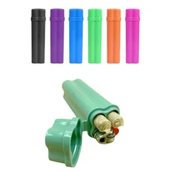 1Pc Two Pre-Rolled Herb Cones and Lighter Storage Box Colorful Portable Integrated Flip-Top Cigarette and Tube Stash Case