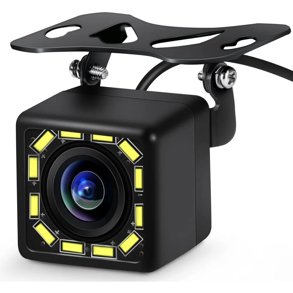 170° Wide Angle Reverse Camera 12 LED Night Vision Car Backup Rear View Camera for Truck RV Trailer SUV 4LED Car Rearview Camera