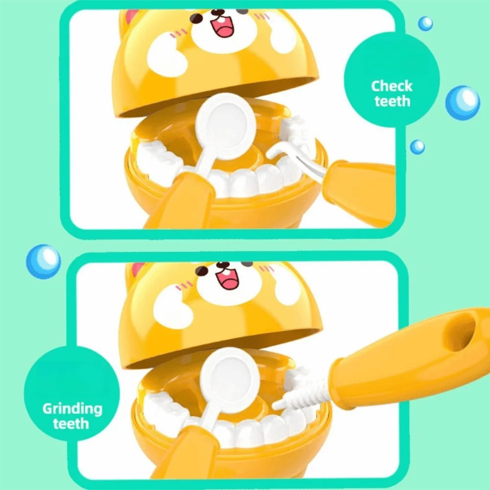 Educational Dental Pretend Play Set Early Learning Montessori Doctor Kit For Intelligence Cartoon Animal Design