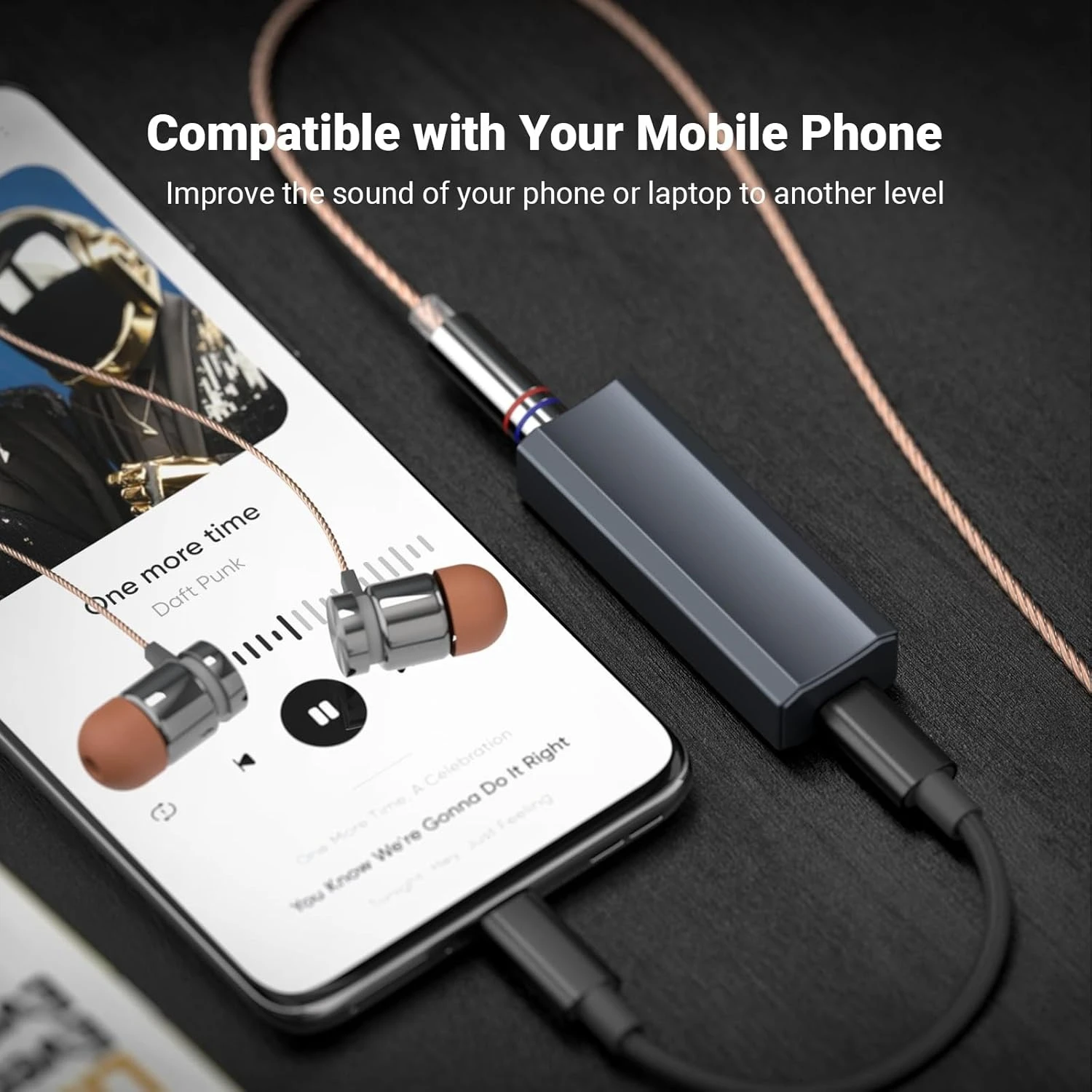 DS2 USB C to AUX ヘッドフォンアンプ DAC ドングル 3.5mm ジャック オーディオ ポータブルアンプ デュアル出力 4.4mm バランス 高解像度·セール中
