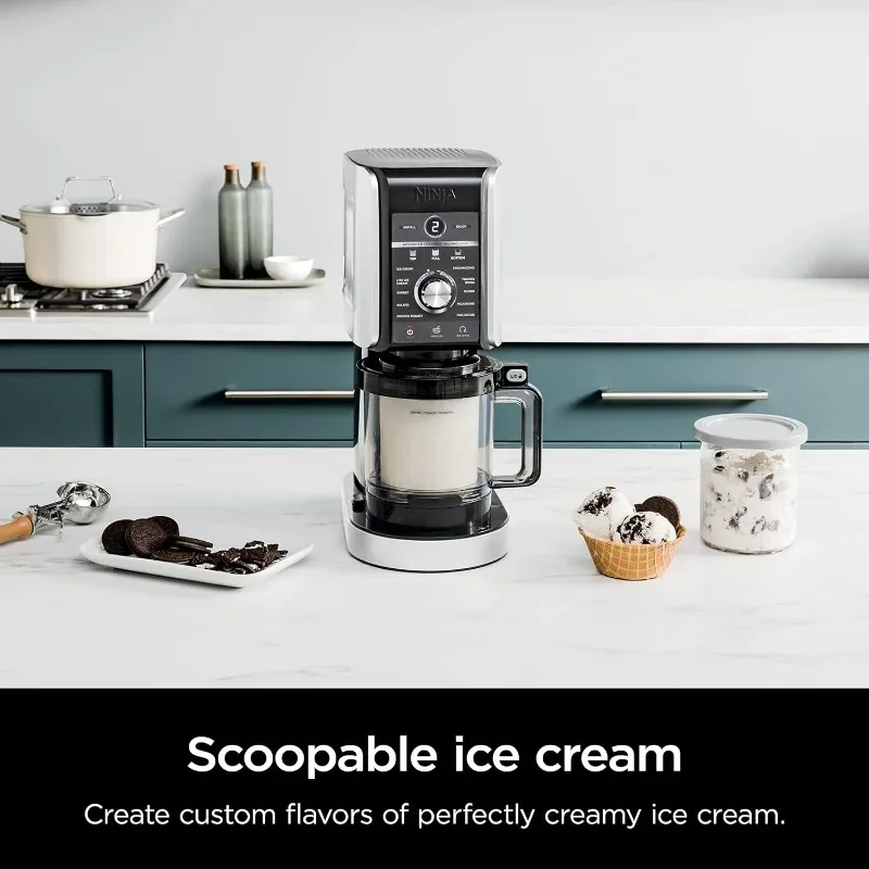 Ninja NC501 CREAMi Deluxe 11-in-1 Ice Cream & Frozen Treat Maker per gelato, sorbetto, frappè, bevande surgelate e altro