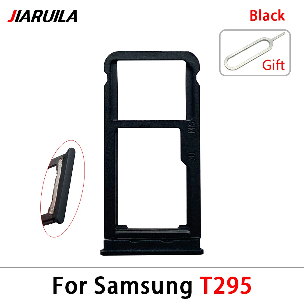 2 szt., nowy uchwyt na podwójną kartę Sim do Samsung Tab 8.0 2019 T295 T290 T510 T515 uchwyt na kartę SIM gniazdo Adapter + Pin