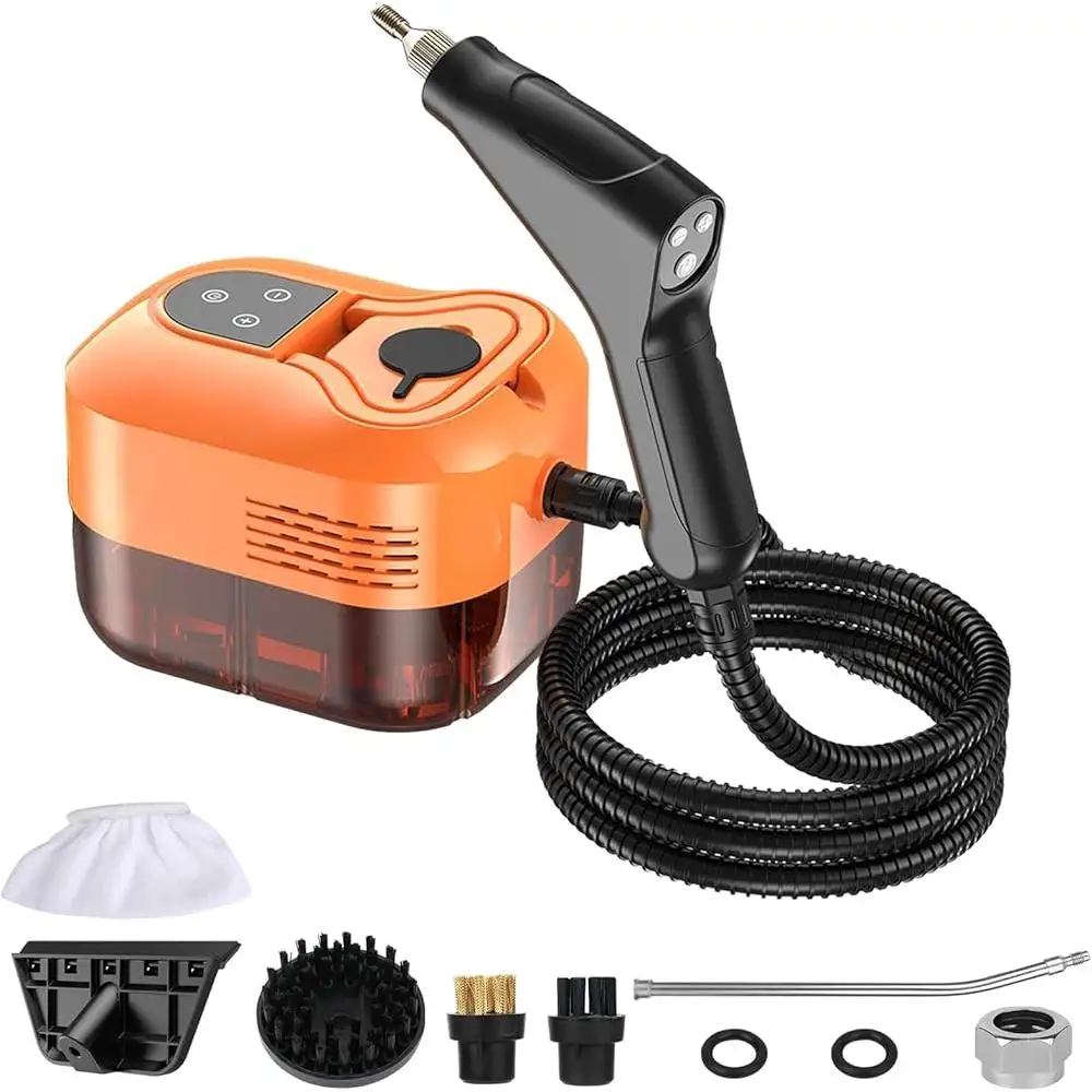 منظف بخار محمول متعدد الأسطح 105 ℃   منظف بخار محمول للتنظيف الطبيعي عالي الضغط مع شاشة تعمل باللمس وقابل للتعديل