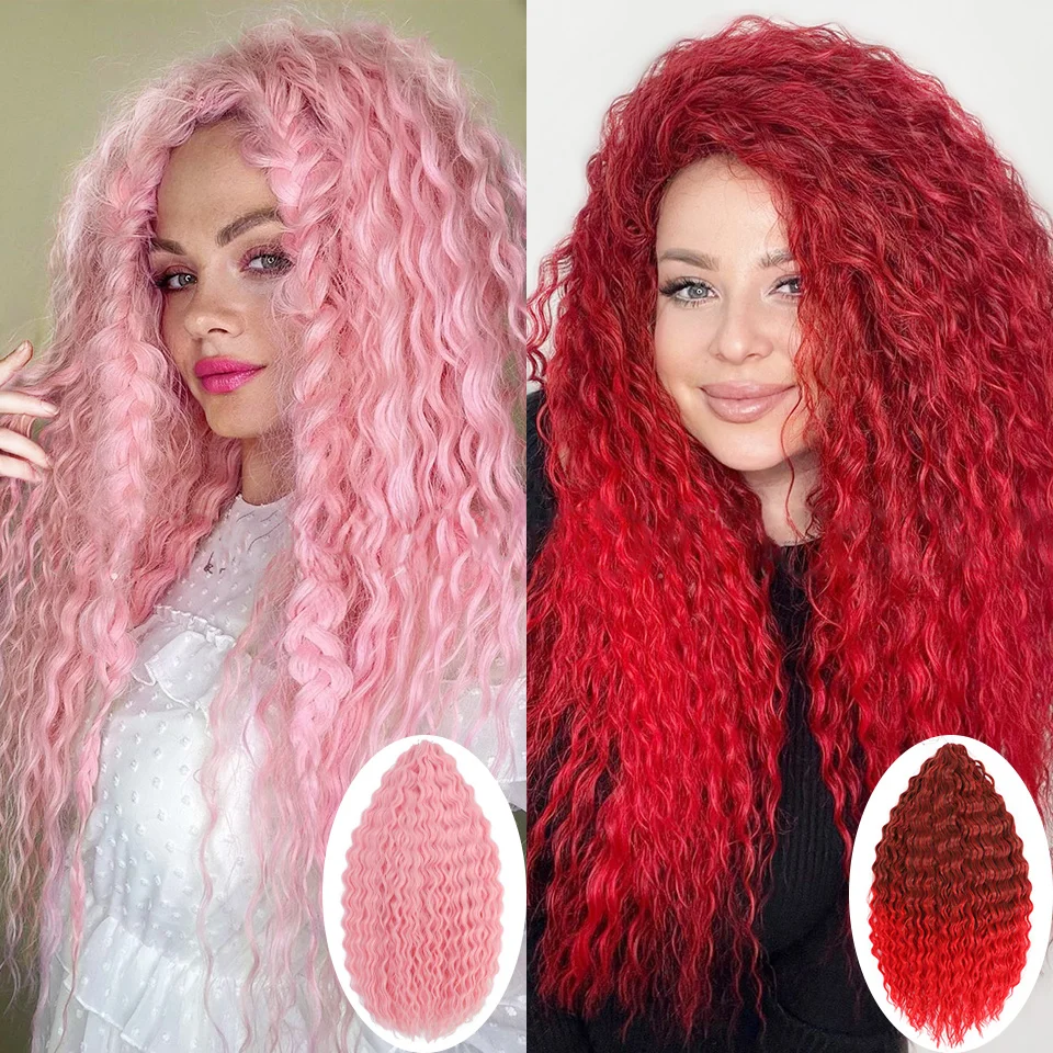 Ariel Hair Torsione sintetica Capelli ricci all'uncinetto 22 pollici Onda d'acqua Treccia Capelli Ombre Bionda Marrone Onda profonda Intrecciare l'estensione dei capelli