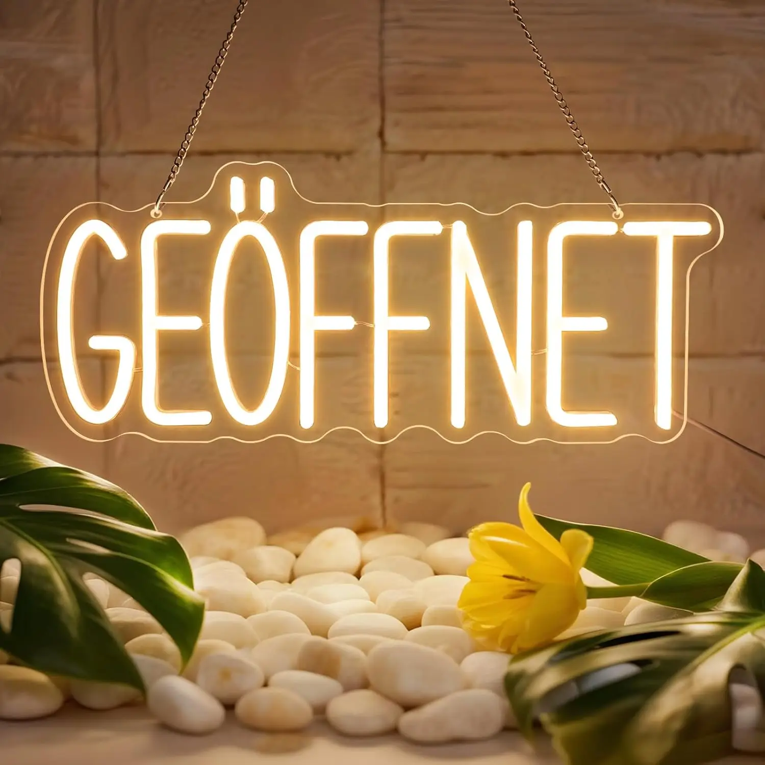 Offenes Neonschild für Türen, Offenes Leuchtreklameschild, LED-Neonlicht, Hängeschild, USB-betrieben mit dimmbarem Schalter für Food Truck, Restaurant, Buchhandlung, Hotel, Supermarkt