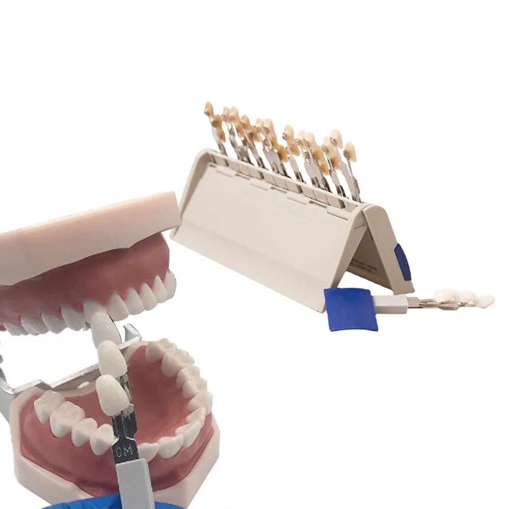 16 Colors Teeth Shade Guide Individually Removable Colorimetric Plate Dental Shade Guide 3D Master Vita Tooth Dental Color Guide
