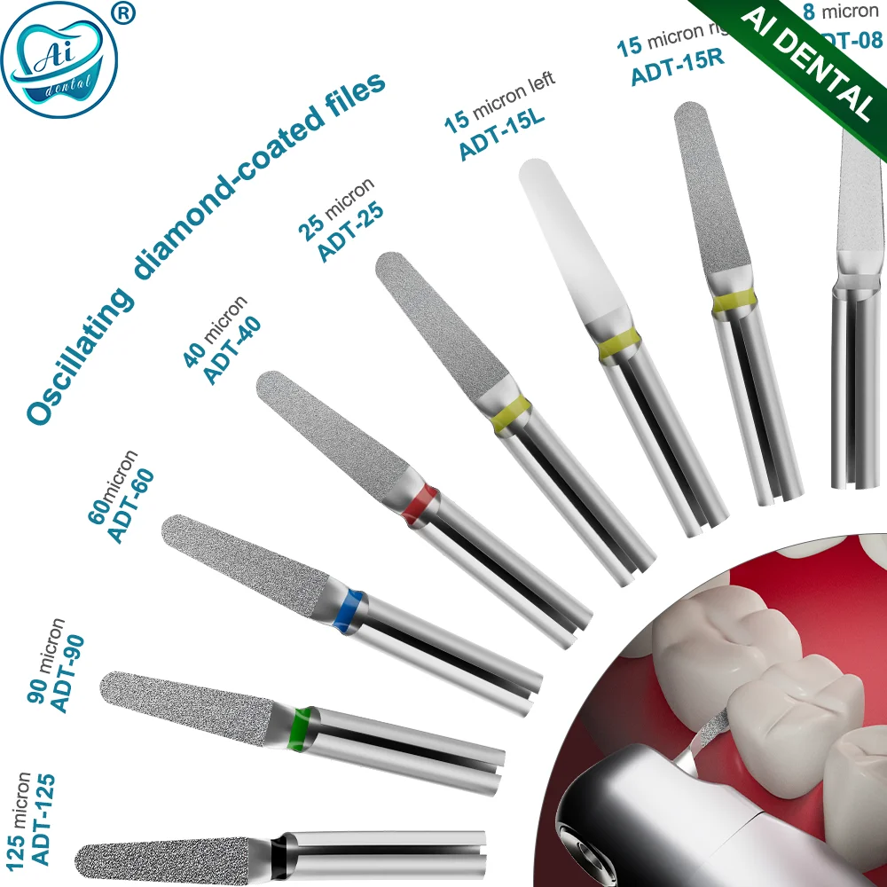 

Dental Mini Saw Blades Orthodontic Handpiece Interproximal Stripping Contra Angle Oscillating Diamond-coated Files 10 pcs