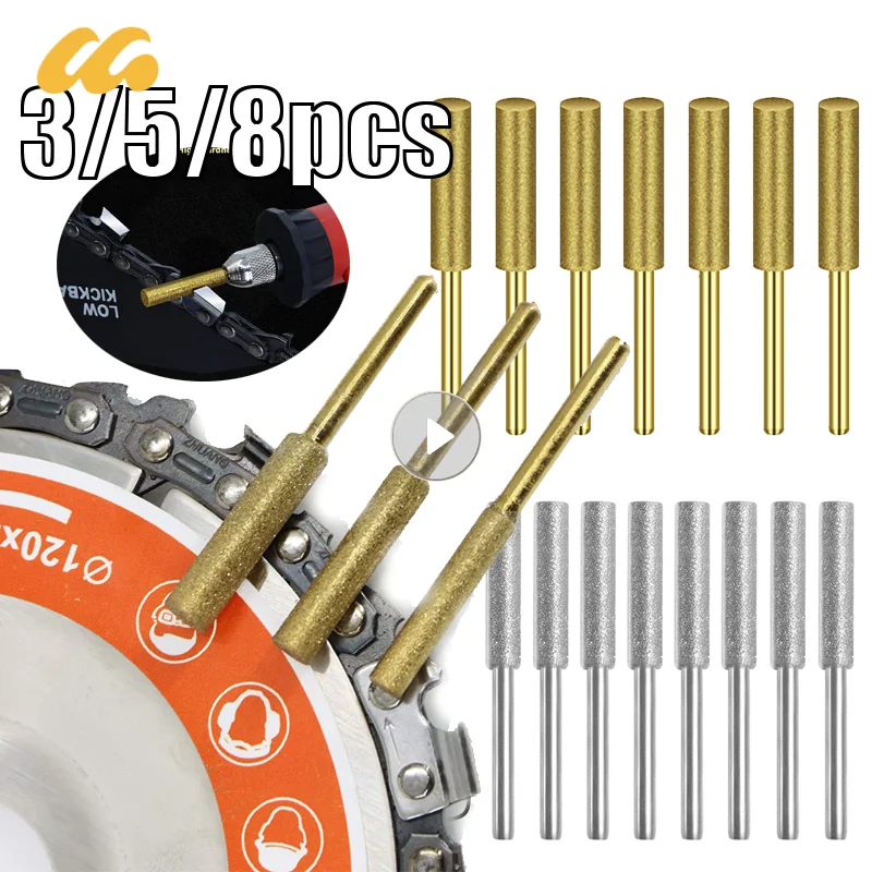 revestido cilindrico burr chainsaw sharpener arquivo de pedra afiacao de cadeia escultura kit de ferramentas de moagem 44 75 55 mm pcs pcs pcs 01