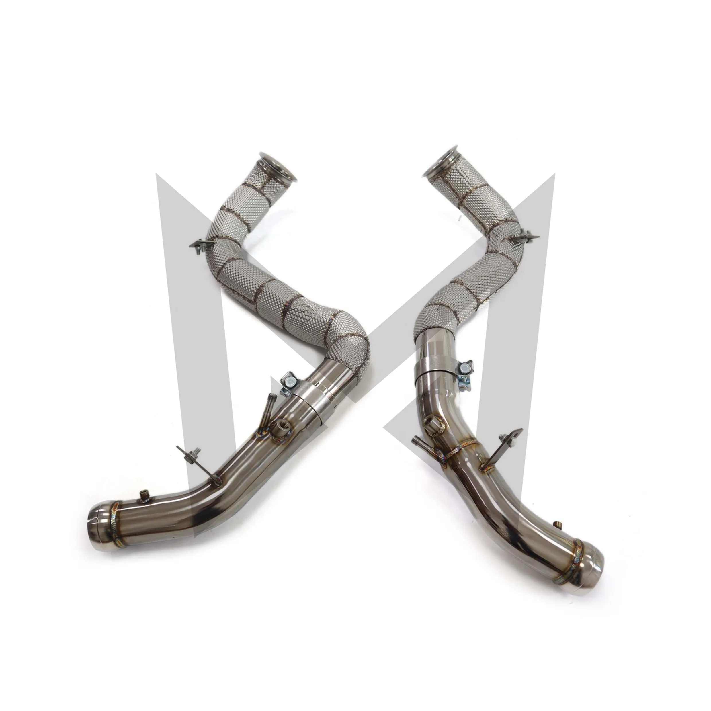 MANX Downpipe for Benz GT63 S C190 4.0T Stainless steel Performance Car Exhaust System with heat shield Lossless installati