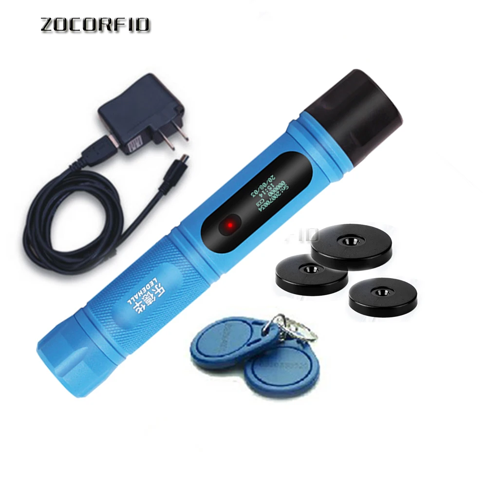 125KHZ Waterproof IP67 Rugger RFID Guard Tour Patrol System, Security Patrol Wand,Guard Tour Device with LED light +10 tags