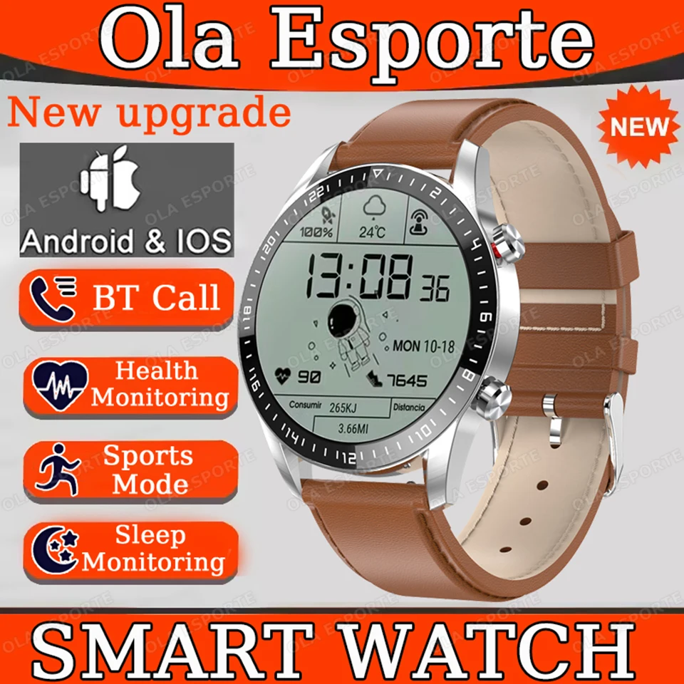 

Ola Esporte, новые умные часы с монитором здоровья, 2025 г., монитор сердечного ритма, кислорода в крови/давления, сна, водонепроницаемые умные часы с GPS-движением