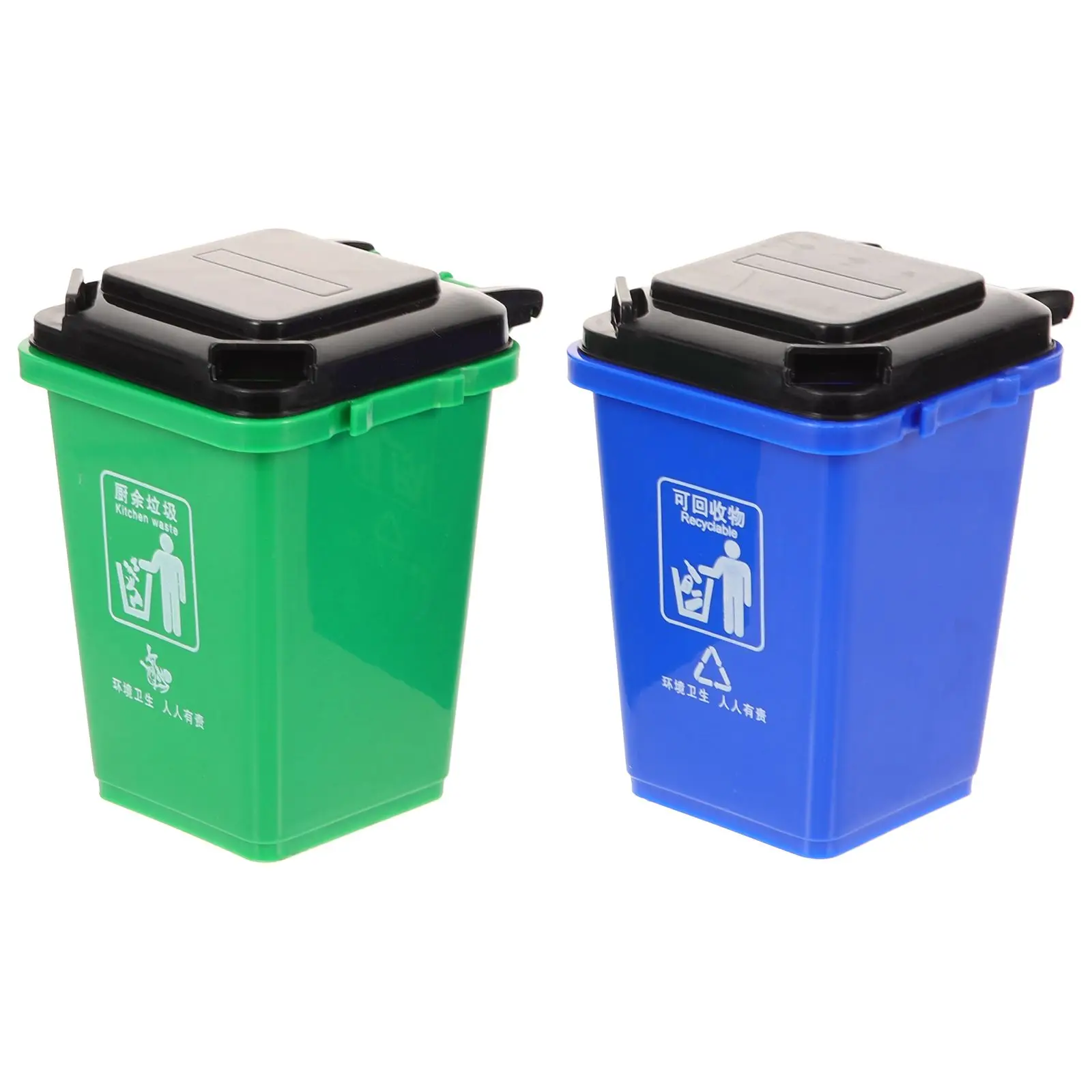 2 PCS 쓰레기통 펜 홀더 편지지 보관 바구니 연필 케이스 쓰레기 모양