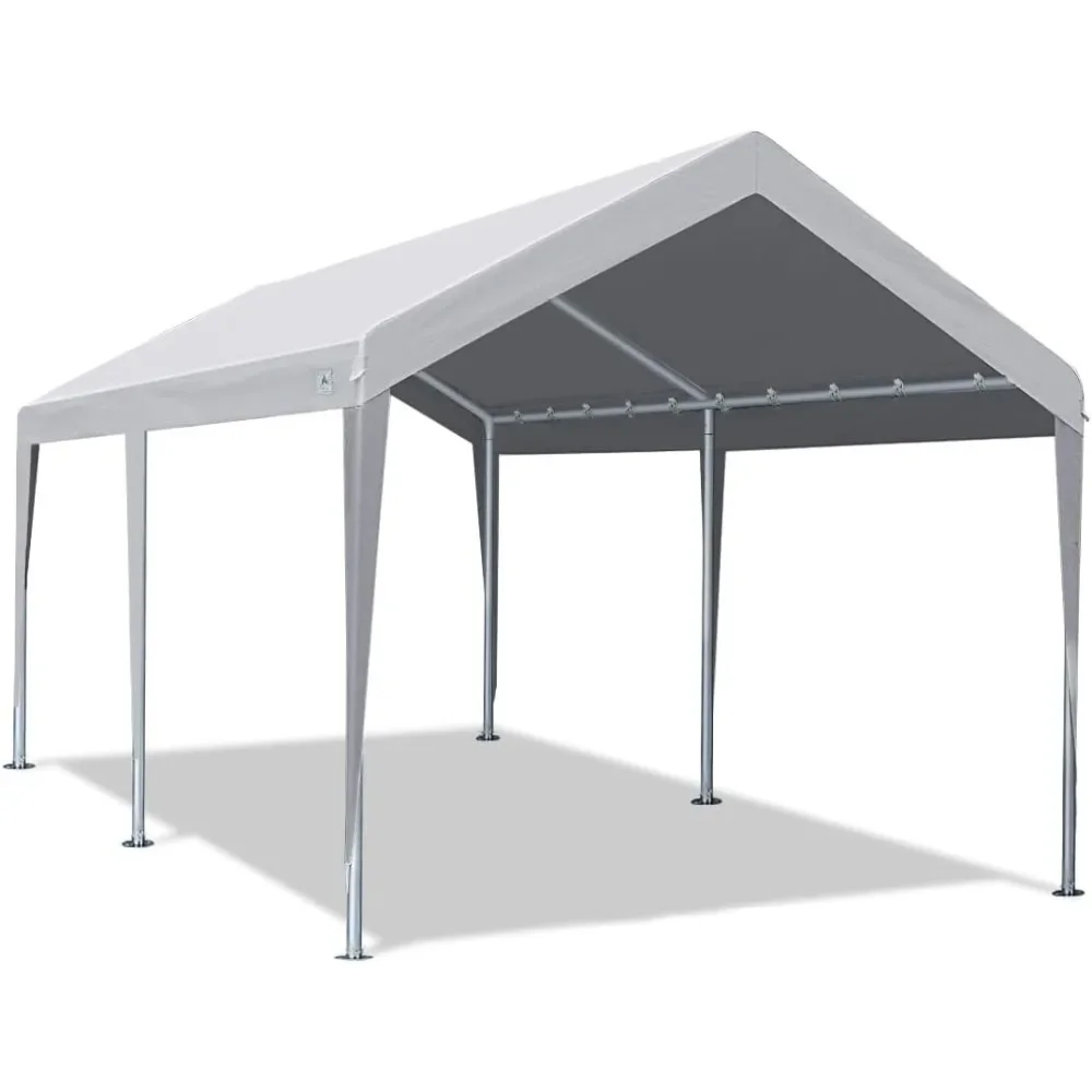 

Adjustable 10x20 Ft Heavy Duty Carport Car Canopy Garage Boat Shelter Party Tent, Adjustable Height From 9.5 Ft To 11 Ft