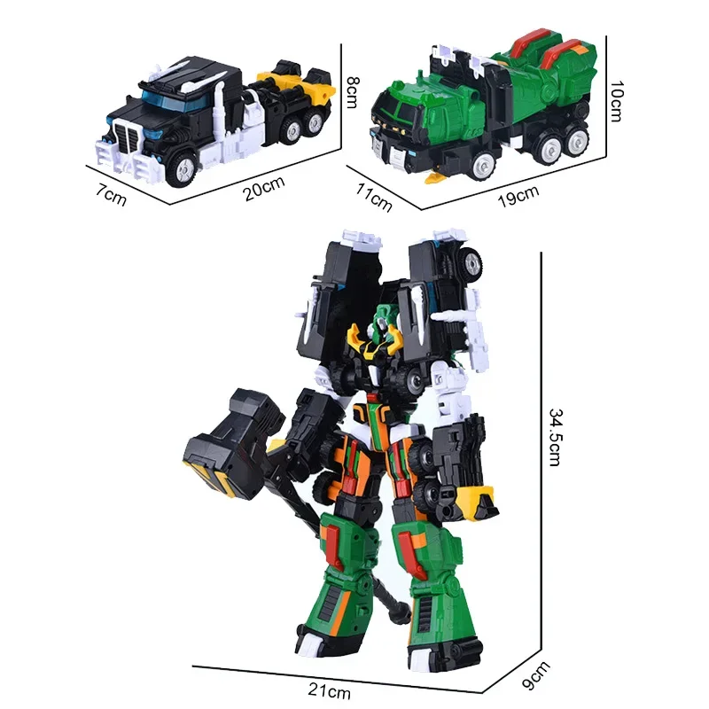 

2 IN 1 Galaxy DetectivesTobot Transformation Robot to Car Toy Korea Cartoon Brothers Anime Tobot Deformation Car Tank Toy gift