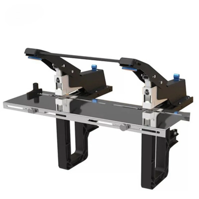 

Manual thick layer double head double stapler riding stapler
