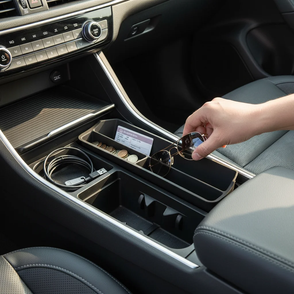 

For Kia Sorento 2021-2025 Central Console Storage Box Car Interior Accessories Organizer Storage Case In Front Of Armrest Box