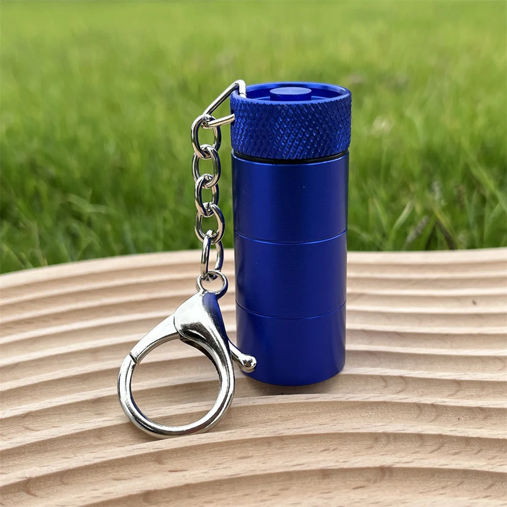 Portable Mini Herb Case Tobacco Box Keychain Pill Container Box Waterproof Pocket Storage Jars Smoking Accessories