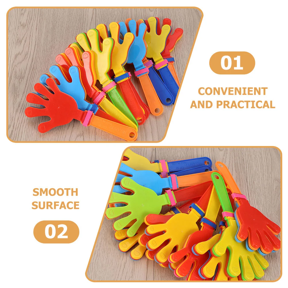 25 Pcs Hand Clapper Noise Makers Festival Party Clappers Palm Cheer Props Reusable Plastic Making Toys Funny Prank