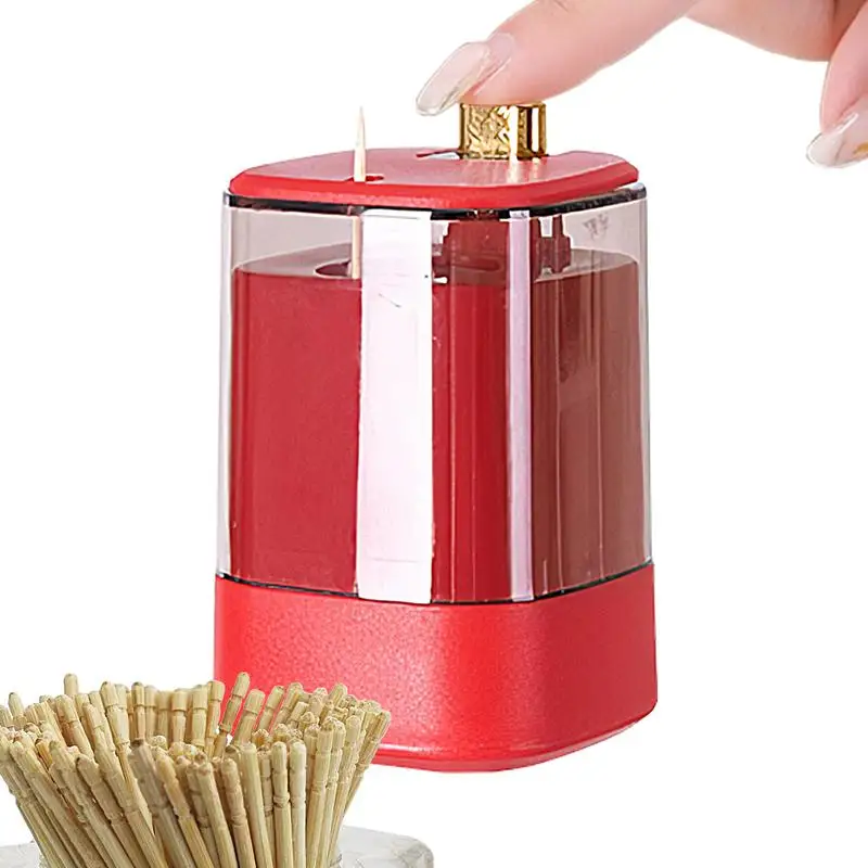 Pop-up Automatic Toothpick Dispenser Toothpick Holder Dispenser Automatic Toothpick Box Creative Storage Box Organizer Dispenser