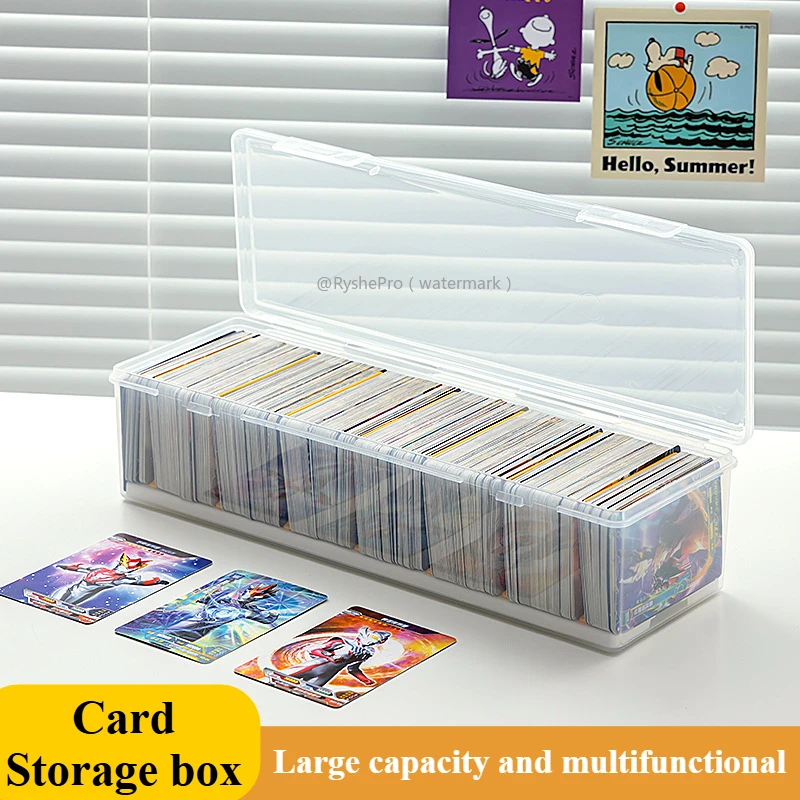 

2L Trading Card Storage Box for Toploader Plastic Large Playing Baseball Card Case for Toploaders and Standard Cards 700 Holder