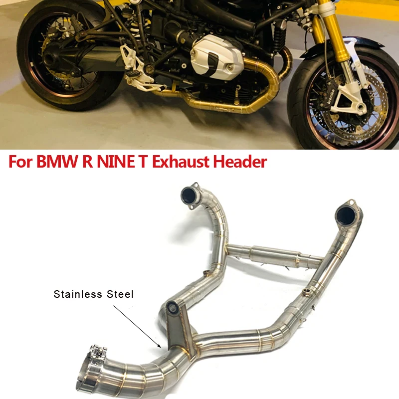 Motorcycle Exhaust Header For BMW R NINE T Exhaust Escape-pipe Moto Silencer Muffler R Nine T Steel Front Link Original Tube