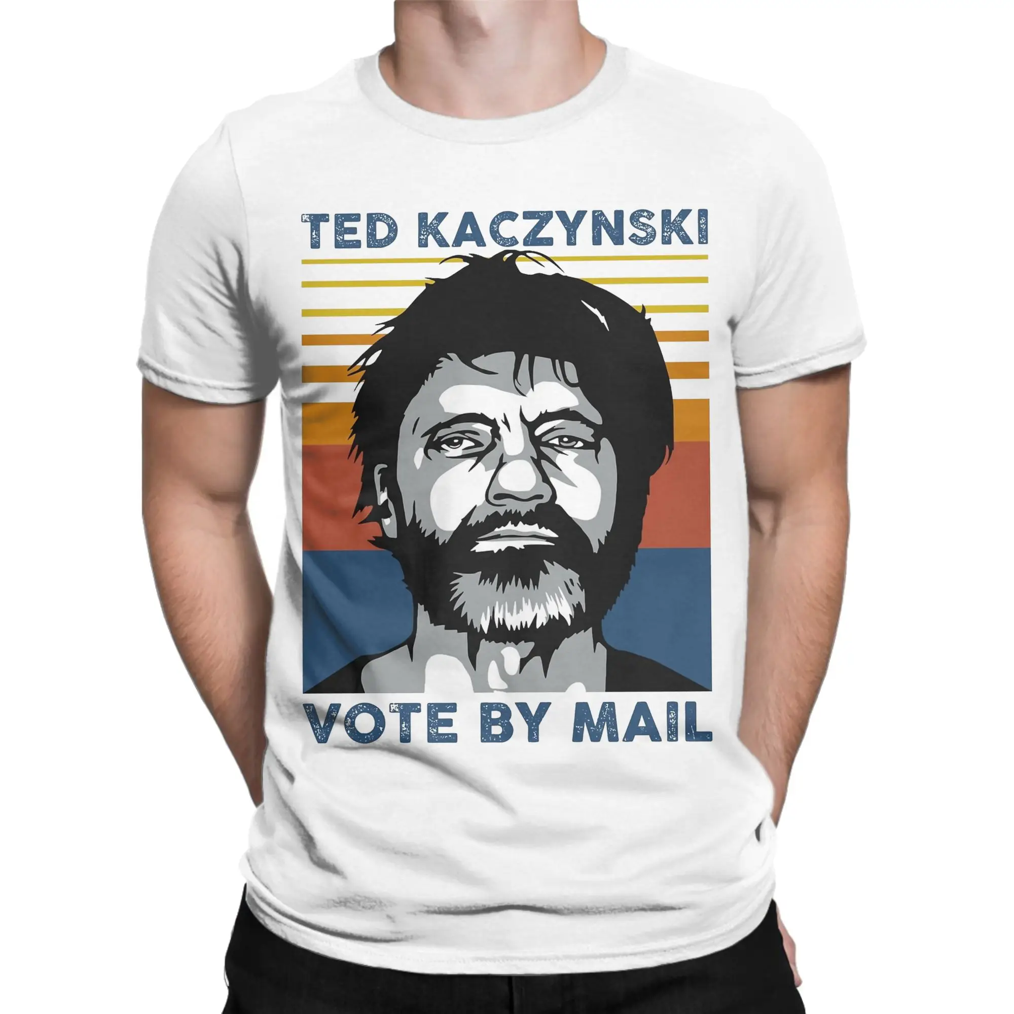 Ted Kaczynski Men's T Shirts Voye By Kacy Vintage Tee Shirt Short Sleeve O Neck T-Shirts 100% Cotton Gift Idea Clothes