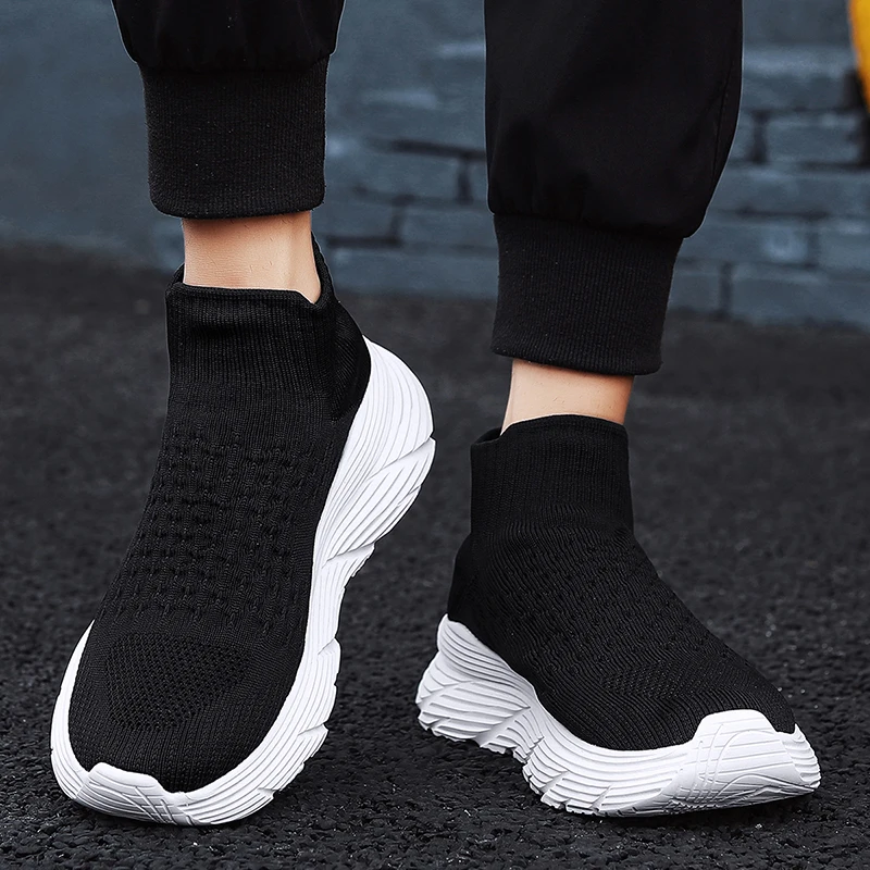 Men Running Walking sock Shoes Fashion Casual Sneakers Breathable Sport shoes Lightweight Men Sneakers Casual Shoes