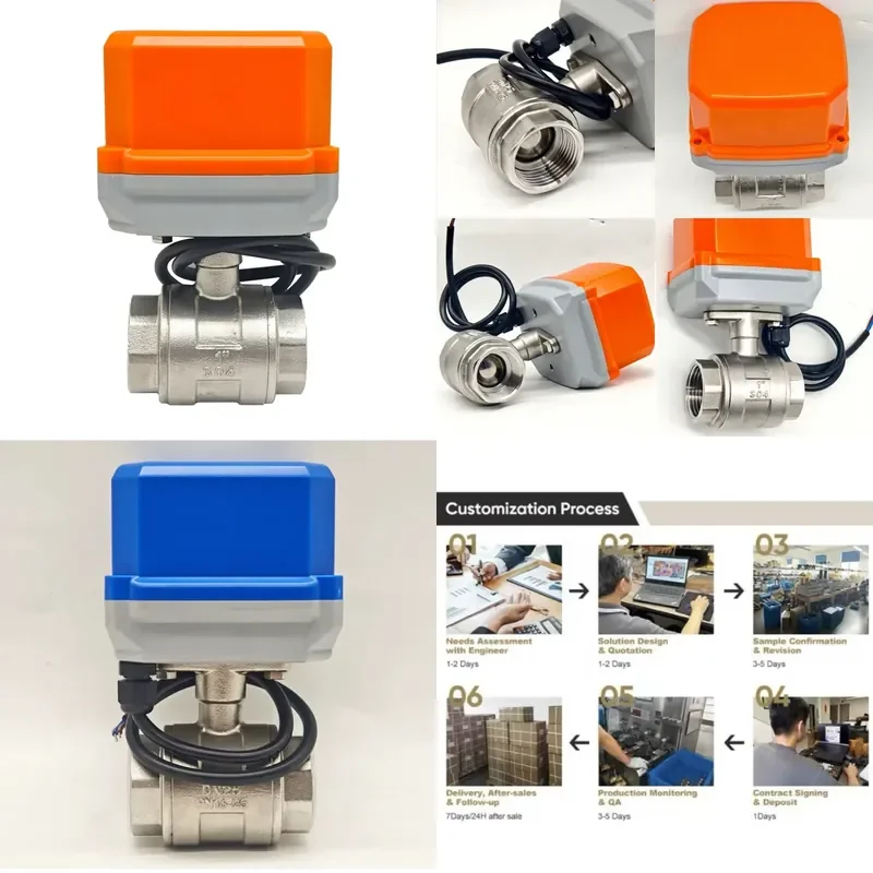 Alahot Two-wire DN10 Thread Quick Electric Ball Valve Power-off Automatic Reset Substitute Solenoid Valve Normally Close