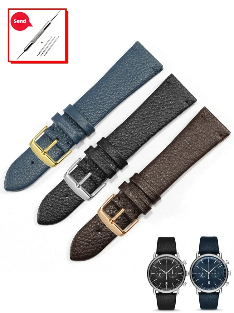 Suitable for A-r-m-a-n-i Leather Strap Male AR11105 1979 2501 11012 2448 Litchi Pattern Female 22mm