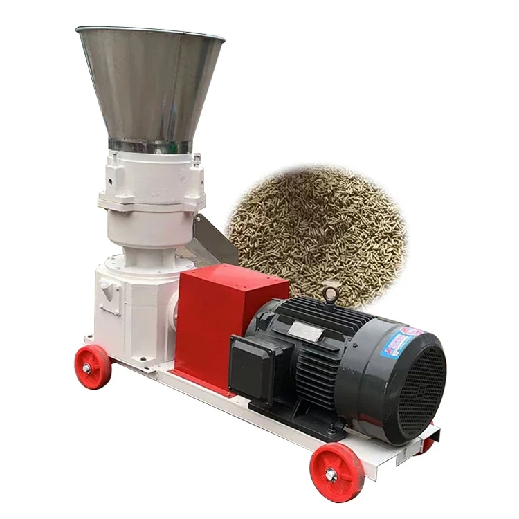 

2.5-8mm mold optional pellet machine chicken feed pellet straw crusher and pellet machine flat die mill pelletizer