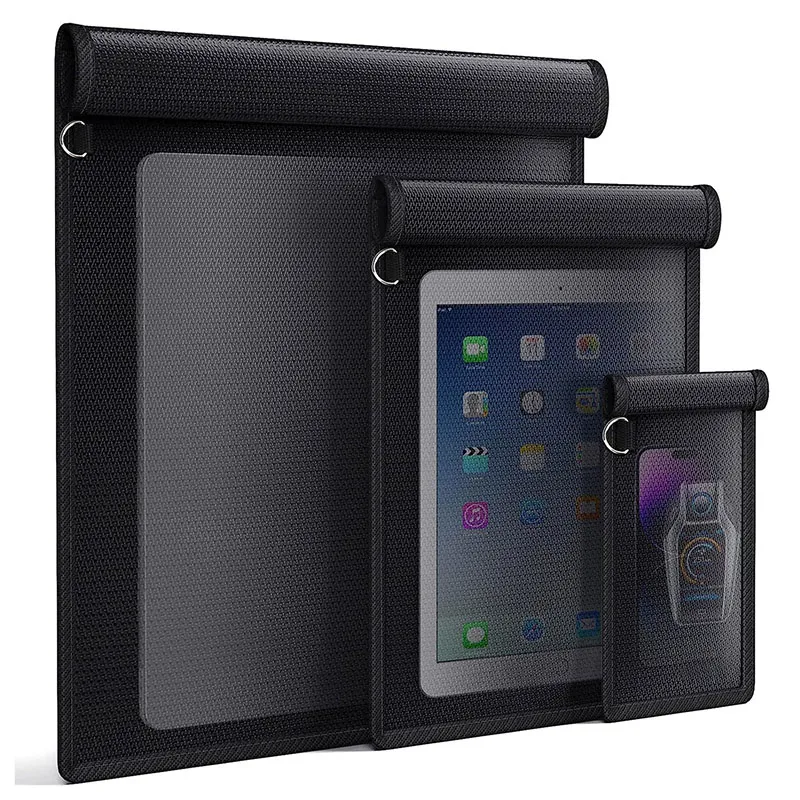 Waterproof and Anti-theft Car Key Signal Shielding Bag Fireproof RFID Shielding Bag Car Key Faraday Bag Signal Shielding Phones