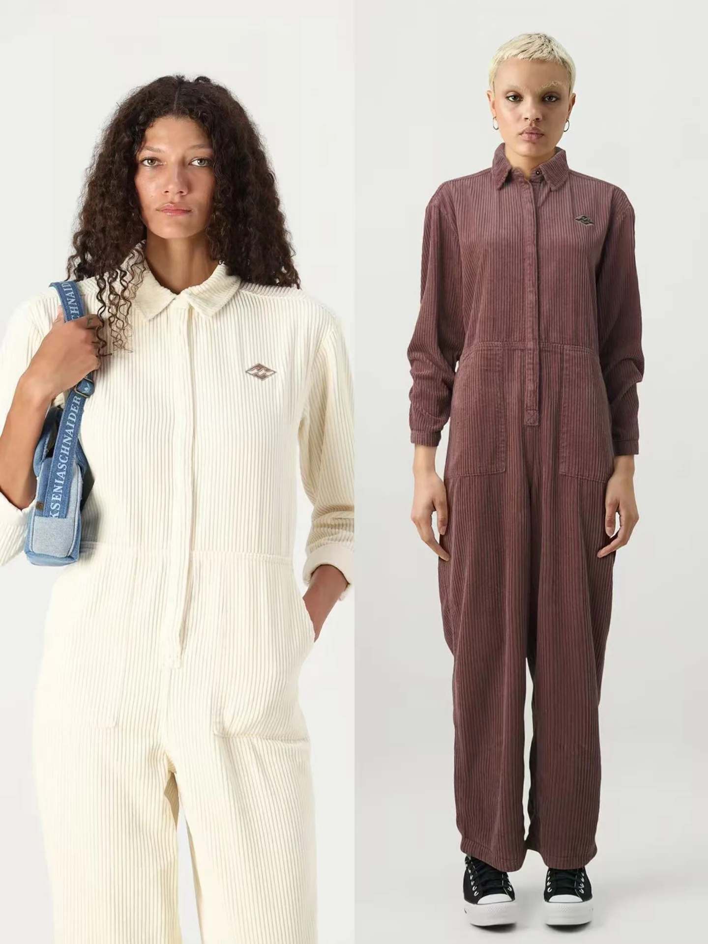 

Corduroy Long Sleeve Workwear Casual Wide Leg Straight Cut Onesie C9 2118 Original Design Winter Collection China