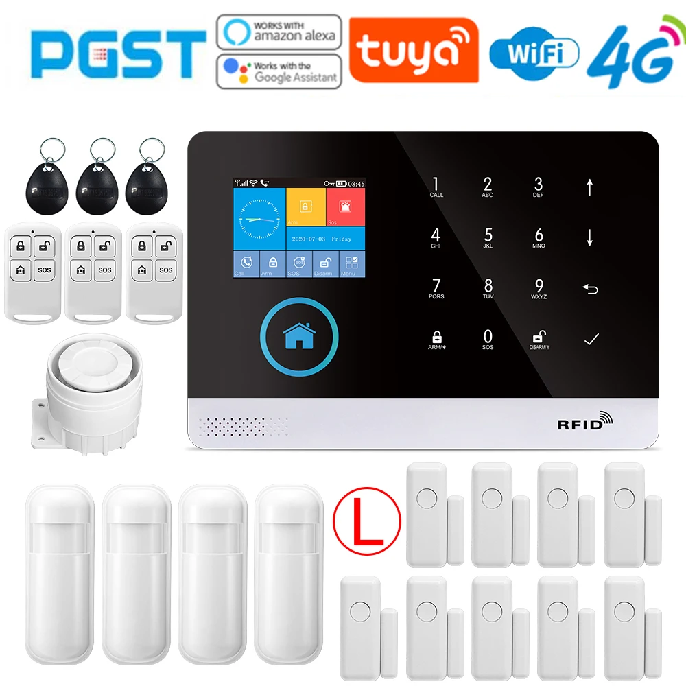 PGST-103 4G Thuis Wifi Intelligent Alarmsysteem, Thuis Draadloos Beveiligingsapparaat, Bestuurd Door Slimme Levenstoepassing, Werkend Humor