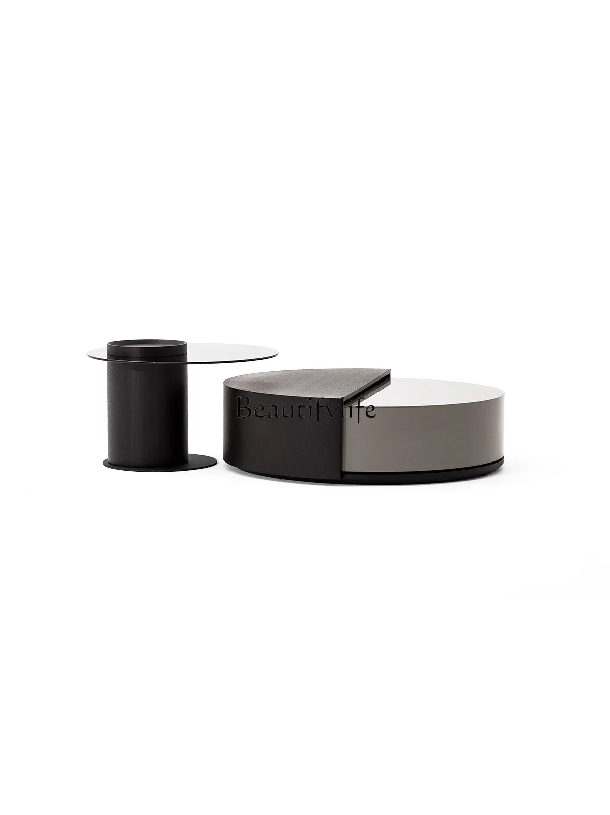 

x4 Minimalist coffee table Modern simple light luxury creative round combination glass sofa side table