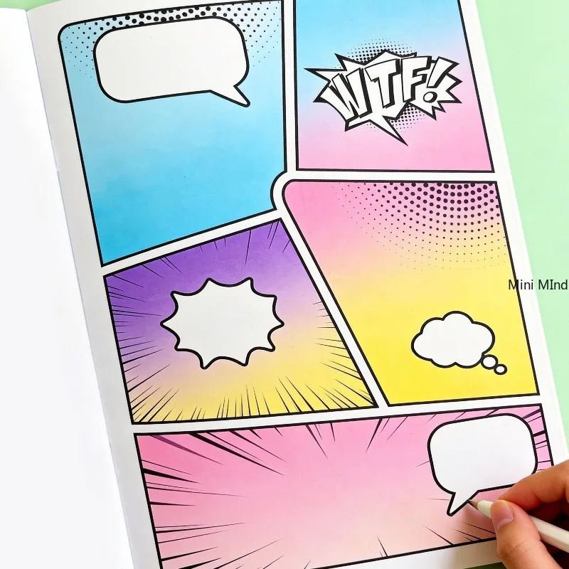 A Drawing Exercise Book For Anime Creation, Adult Decompression Graffiti Drawing Coloring Book, Suitable For Artistic Creation