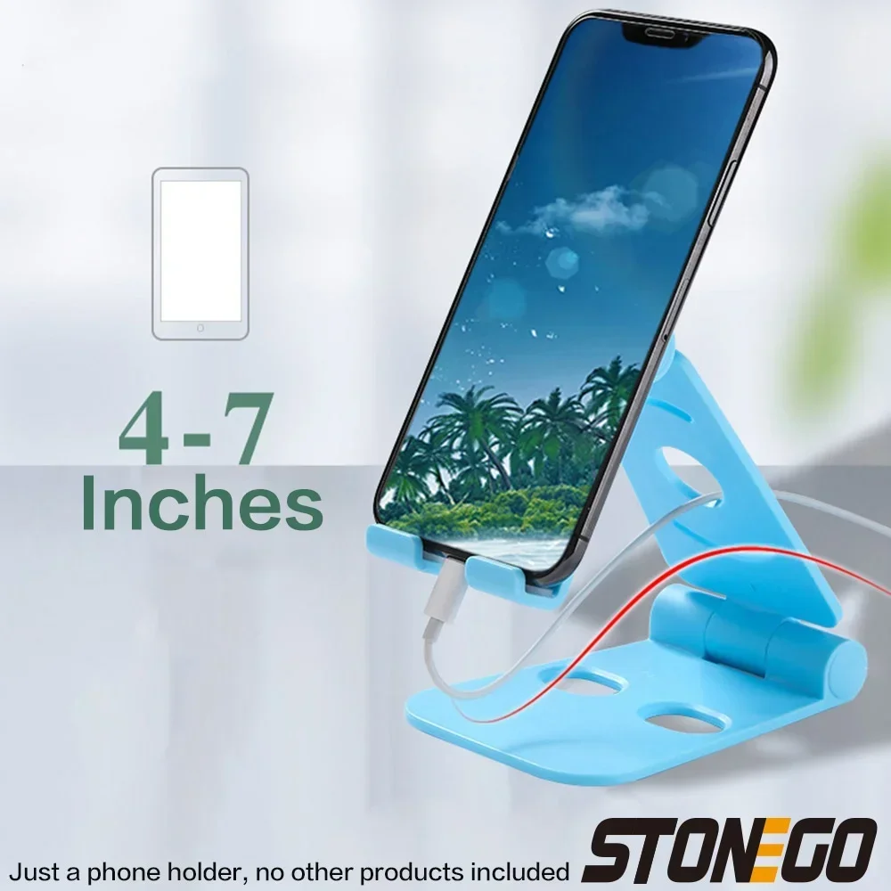 STONEGO 270° Desktop Mobile Phone Stand, Double Folding Portable Stand, Simple Storage and Display, Lazy Tablet Stand