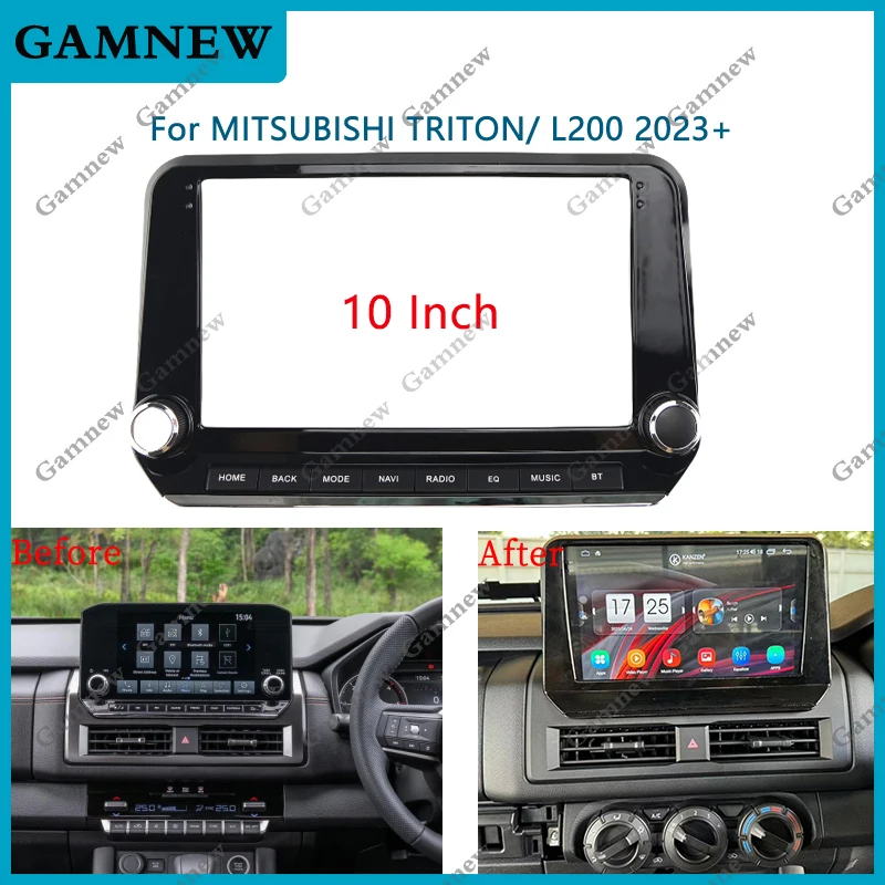 

10 Inch Car Frame Fascia Adapter Android Radio Dash Fitting Panel Kit For Mitsubishi Triton/ L200 2023+