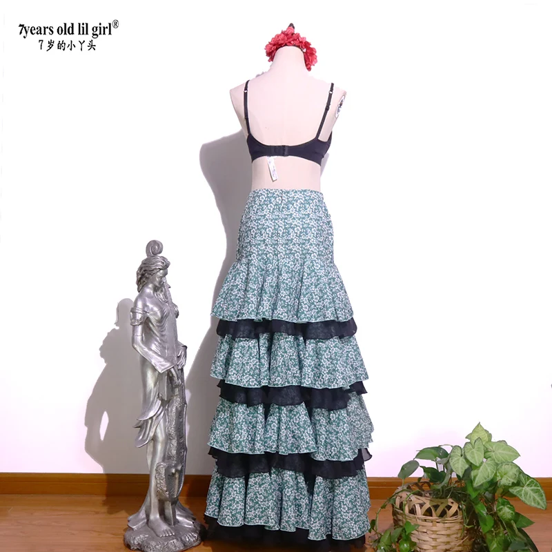 Costume de Flamenco espagnol, robe de spectacle pour femmes et filles, salle de bal Gyspy DTT94Festival, vêtements de danse, plusieurs couleurs, ESS34