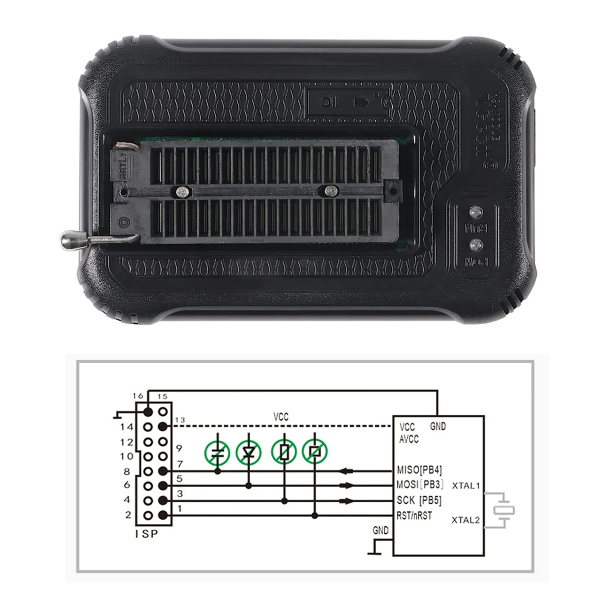 ABGN T48 TL866-3G Programmer + ISP Cable Support 31000+ ICs for SPI/Nor/NAND Flash/EMMC BGA153/162/169/100/221 TSOP/SOP/PLCC