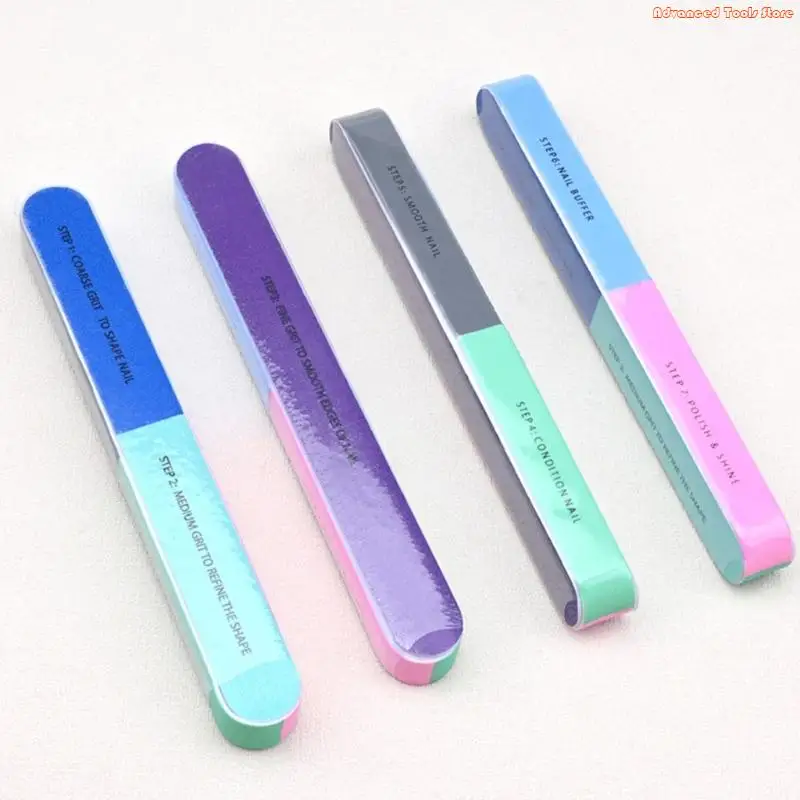 7 Sided File Buffing Block With Multi Grits Surfaces For Professional Manicure And Gentle Polishing EVA Base W91B