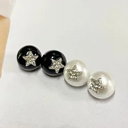 6pcs 10mm Skirt Round Pearl Sewing Button For Clothing Shinny star Accessory Handmade DIY Material Decoration