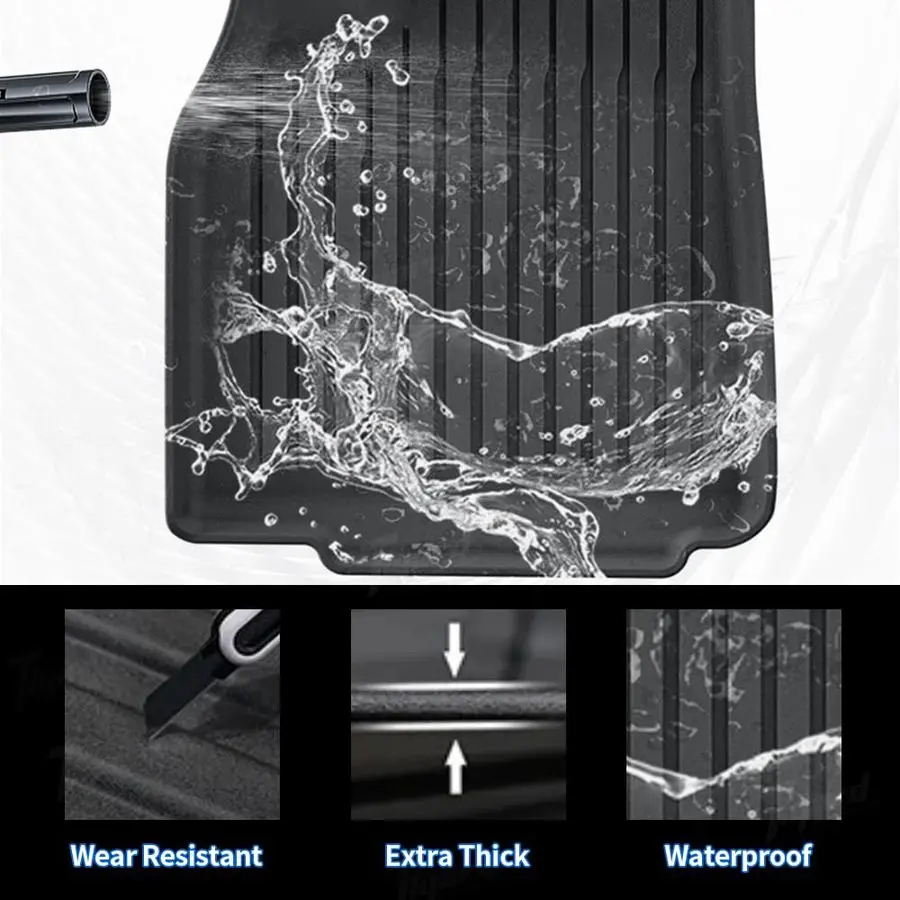 2026 سجادات أرضية من Tesla Model Y Juniper وبطانات شحن، ملحقات سجاد صندوق البضائع العرعر TEP، مجموعة من 6 سجادات، مقاومة للماء وسهلة #6