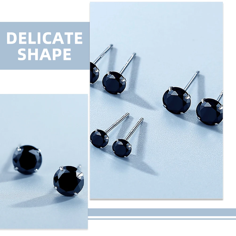 

CZ Stud Earrings 2mm 3mm 4mm Women Helix Post Zircon Earrings Delicate Jewelry Gift Trendy Party Daily Wear